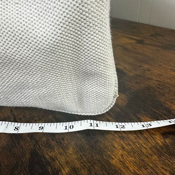 Jimmy Choo Pegasi Large Canvas Tote Bag Off White Neutral Star Studded - Picture 15 of 16